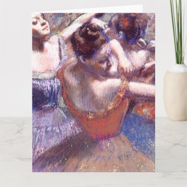 Tarjeta Bailarinas 1899 Edgar Degas    (Anverso)