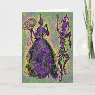 Tarjeta Bailarinas de Mardi Gras
