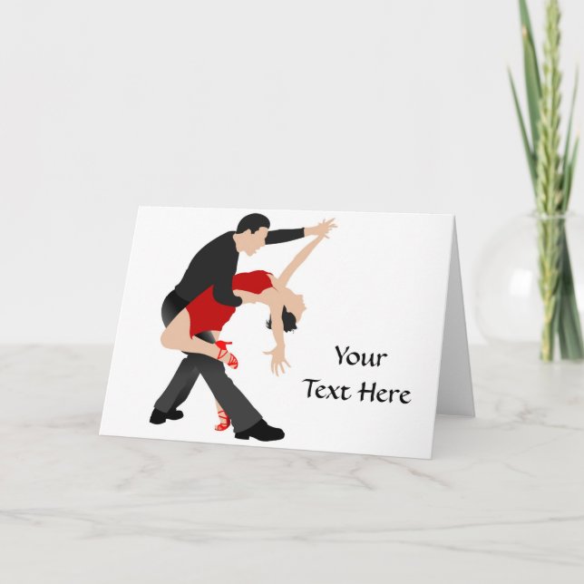 Tarjeta Bailarinas de tango (personalizadas) (Anverso)