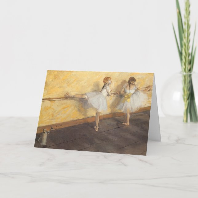 Tarjeta Bailarinas en el bar de Edgar Degas, ballet de épo (Anverso)