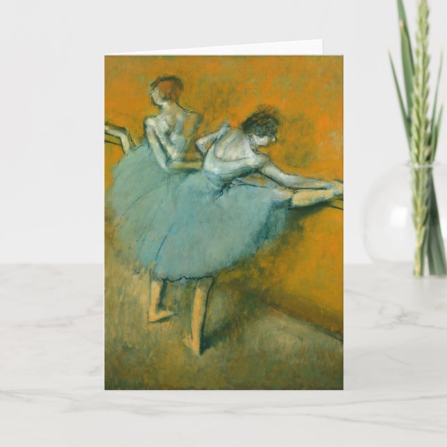 Tarjeta Bailarinas en el Barre | Edgar Degas (Anverso)