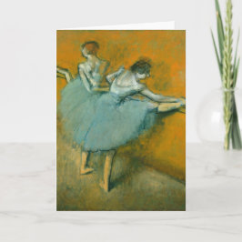 Tarjeta Bailarinas en el Barre | Edgar Degas