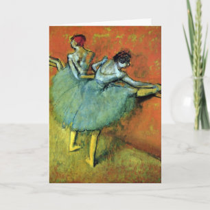 Tarjeta Bailarinas en la barra por Edgar Degas, Ballet Vin