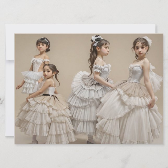 Tarjeta Bailarinas románticas (Anverso)