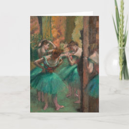 Tarjeta Bailarinas, rosa y verde | Edgar Degas