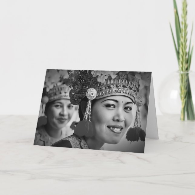 Tarjeta Bailarines de Barong, Bali (Anverso)