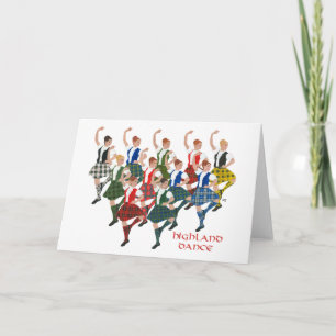 Tarjeta Bailarines de las Highlands escocesas