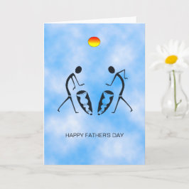 Tarjeta Bailarines de Silueta Celebración del Día del Padr