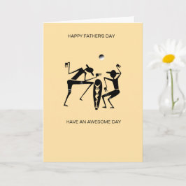 Tarjeta Bailarines de silueta impresionantes Día del Padre