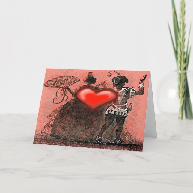 Tarjeta Bailarines del Día de San Valentín (Anverso)