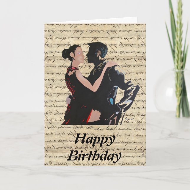 Tarjeta Bailarines del tango (Anverso)