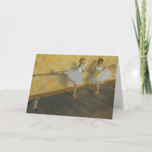 Tarjeta Bailarines practicando en el Barre - Edgar Degas