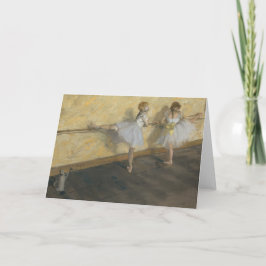 Tarjeta Bailarines practicando en el Barre | Edgar Degas