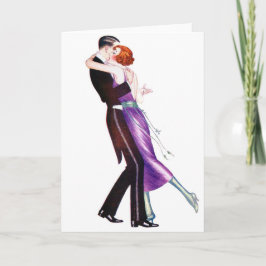 Tarjeta Bailarines retros de Deco de las mujeres de la