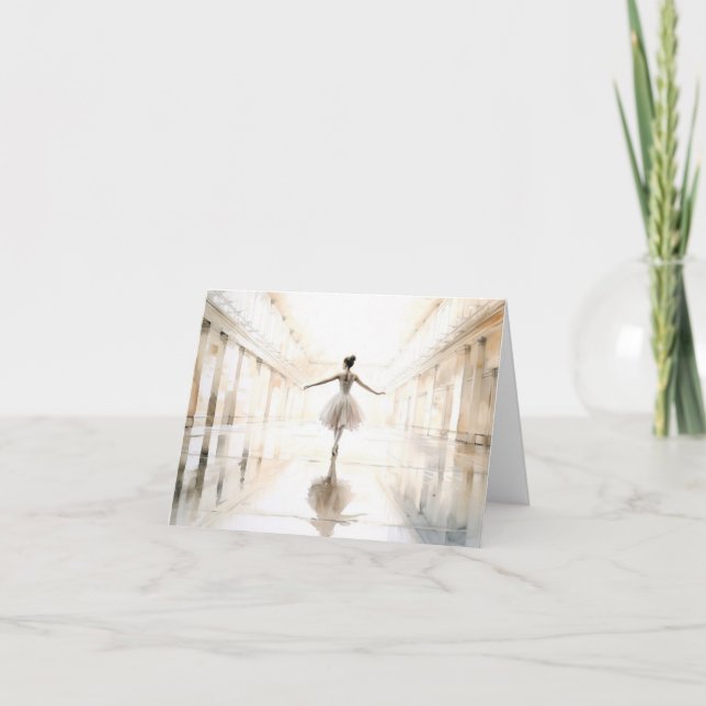 Tarjeta Baile Ballerina en un Hall BLANK (Anverso)