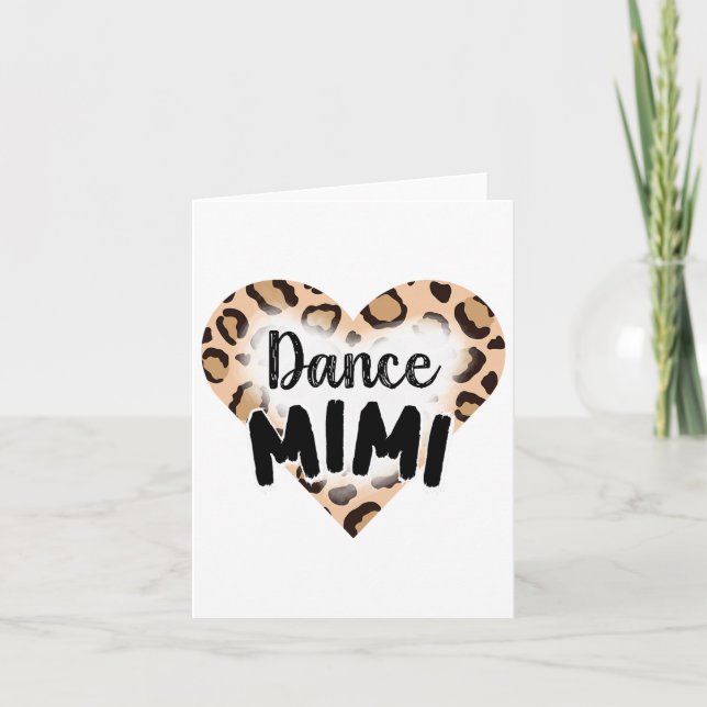 Tarjeta Baile Bonito Mimi Para el Día de la Madre Corazón  (Anverso)