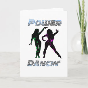 Tarjeta Baile - Chicas de baile Retro Power Dancing estilo
