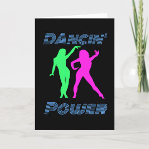 Tarjeta Baile - Chicas de poder de Retro Dancin