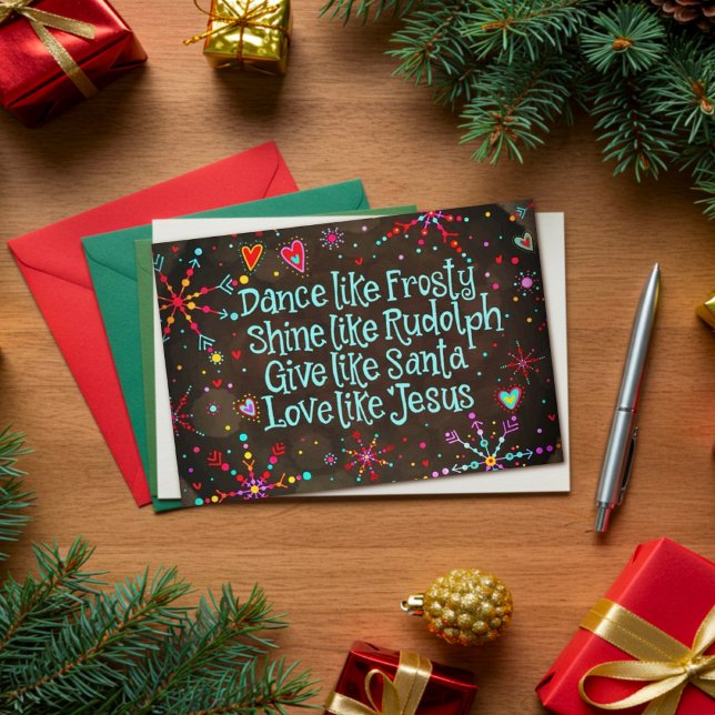 Tarjeta Baile como Frosty, amor como Jesús (Subido por el creador)