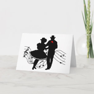 Tarjeta Baile cuadrado