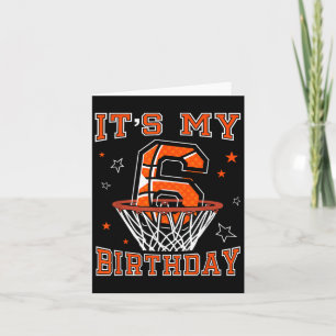 Tarjeta Baile de básquetbol 6 cumpleaños, regalo de zorro
