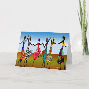 Tarjeta Baile de elogio africano