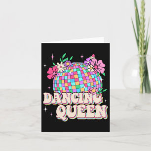 Tarjeta Baile de la Reina Shirt Retro Danza de mamá 70's 8
