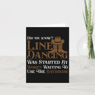 Tarjeta Baile de línea divertida Western Line Dance 5678