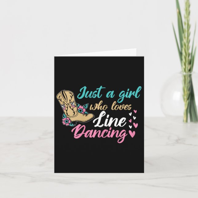 Tarjeta Baile De Línea Occidental Sólo Un Chica Que Ama A  (Anverso)