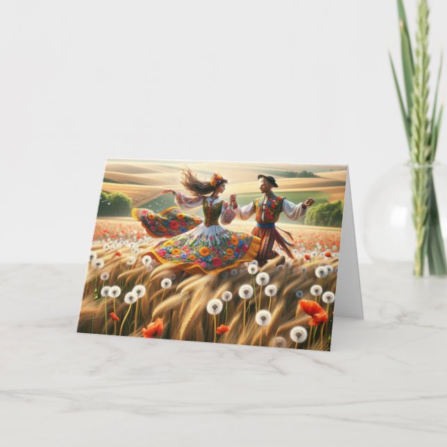 Tarjeta Baile de pareja polaca (Anverso)