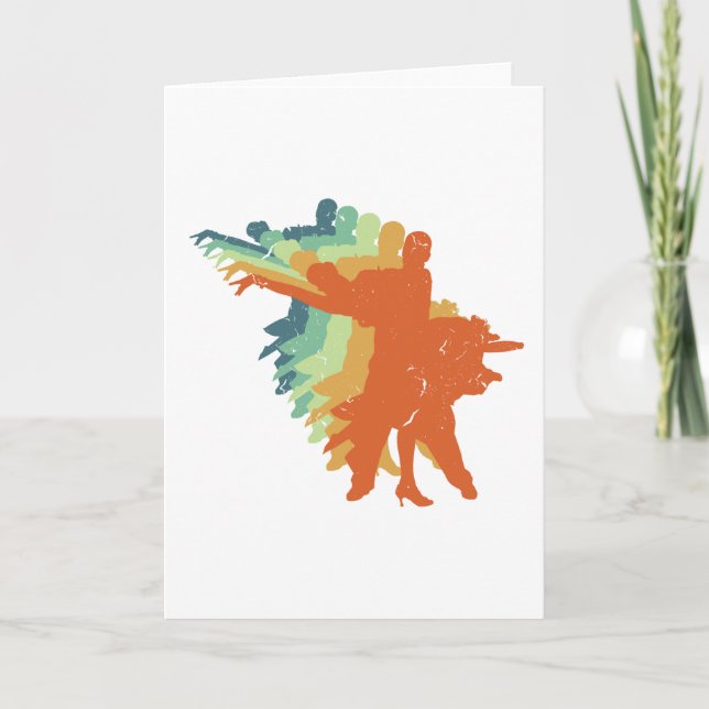Tarjeta Baile de salón de baile retro, regalo de bailarina (Anverso)
