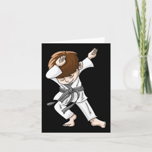 Tarjeta Baile divertido de judo en hip hop de Guay Dabbing
