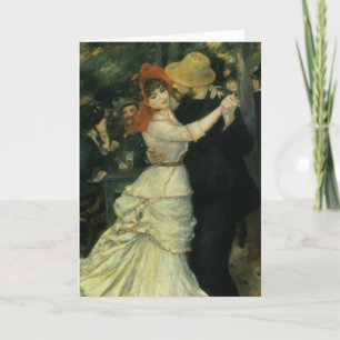 Tarjeta Baile en Bougival por Pierre Renoir, arte vintage