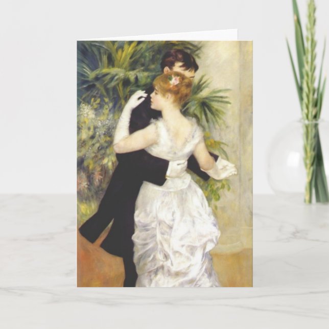 Tarjeta Baile en la ciudad por Renoir (Anverso)