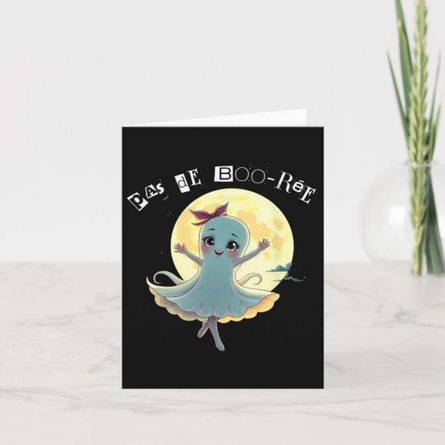 Tarjeta Baile Fly Ballet Fantasma Halloween (Anverso)