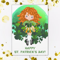 Baile Irlandés Día de San Patricio Tréboles Verdes