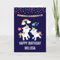 Baile lindo Unicornio arcoiris mágico y estrellas