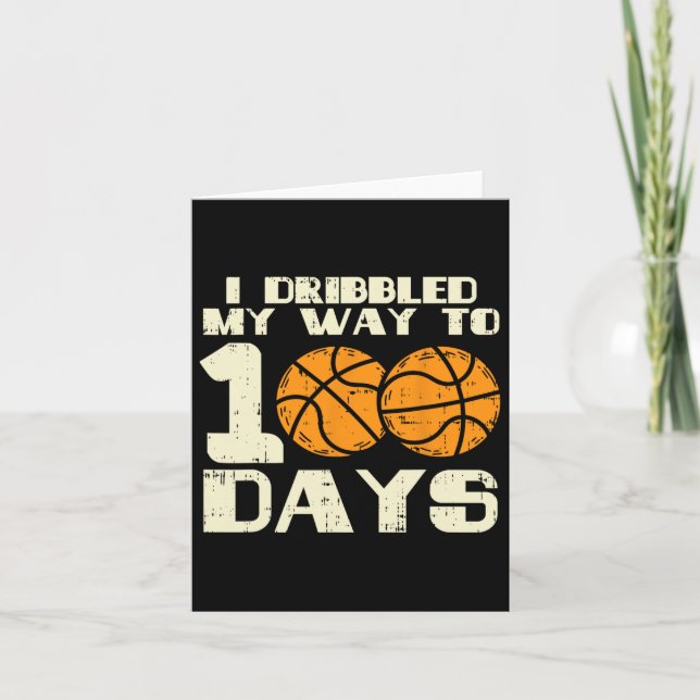 Tarjeta Baile mi camino 100 días básquetbol 100th School B (Anverso)