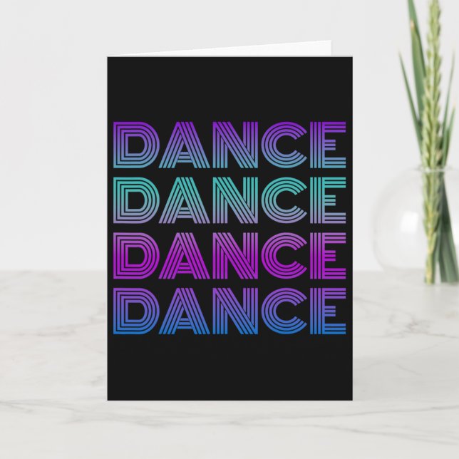 Tarjeta Baile Retro Me encanta bailar Bailarín Adolescente (Anverso)