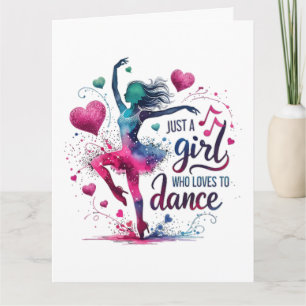 Tarjeta Baile Retro Solo Una Chica Que Ama Bailar