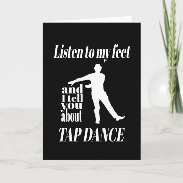Tarjeta Baile Tap - Escuche Mi Baile Tap De Pies (Anverso)