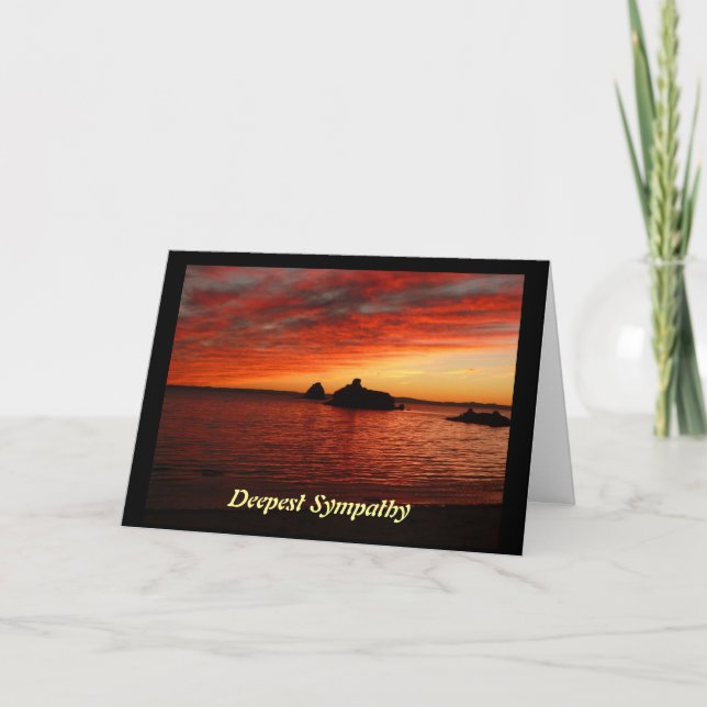 Tarjeta Baja Beach Sunset Deepest Sympathy Card (Anverso)