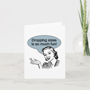 Tarjeta Bajar de Talla es Divertido