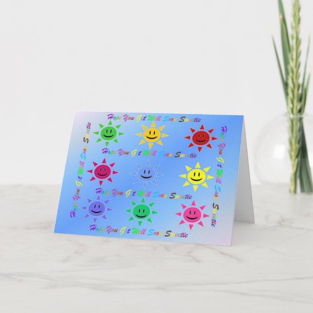 Tarjeta Baje pronto Sweetie Card (Anverso)