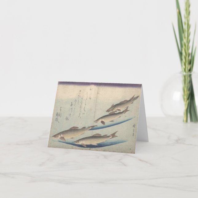 Tarjeta Bajío de pescados: Ayu - notecard (Anverso)