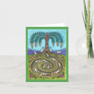 Tarjeta BAJO EL AGUJERO DEL RABBIT, CARROT WILLOE TREE Fun