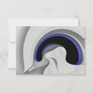 Tarjeta Bajo el azul: gris abstracto, negro y azul