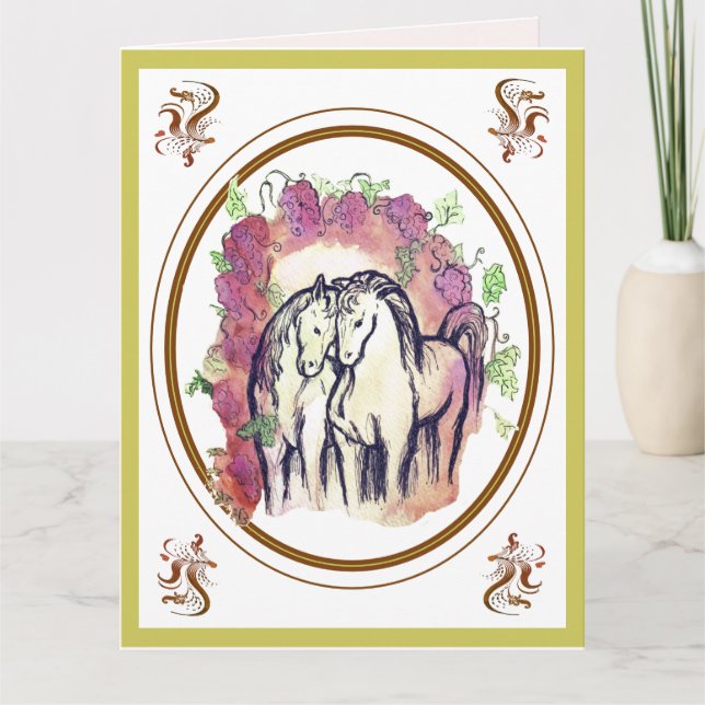 Tarjeta Bajo la parra (Anverso)