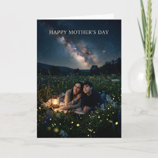 Tarjeta  "Bajo la Vía Láctea — Mamá e Hijo, Día de la Madr