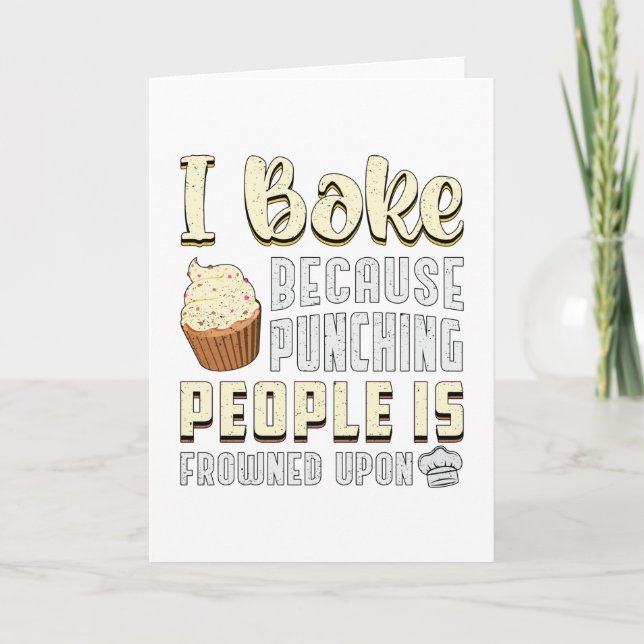 Tarjeta Baker Bakery Bake Bake Baking Bread Funny Gift (Anverso)